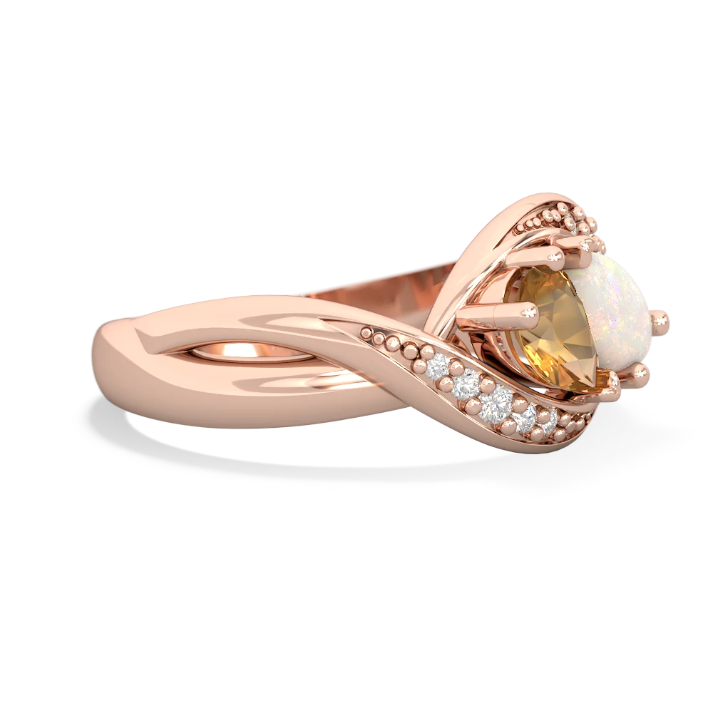 Citrine Summer Winds 14K Rose Gold ring R5342