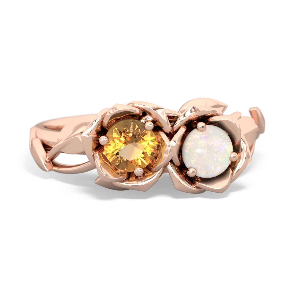 Citrine Rose Garden 14K Rose Gold ring R5510