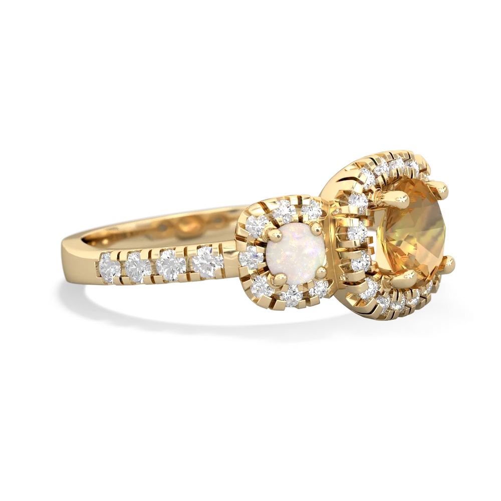 Citrine Regal Halo 14K Yellow Gold ring R5350