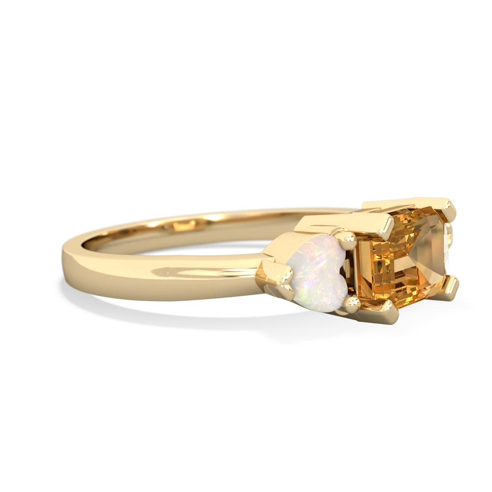 Citrine Three Stone 14K Yellow Gold ring R5235