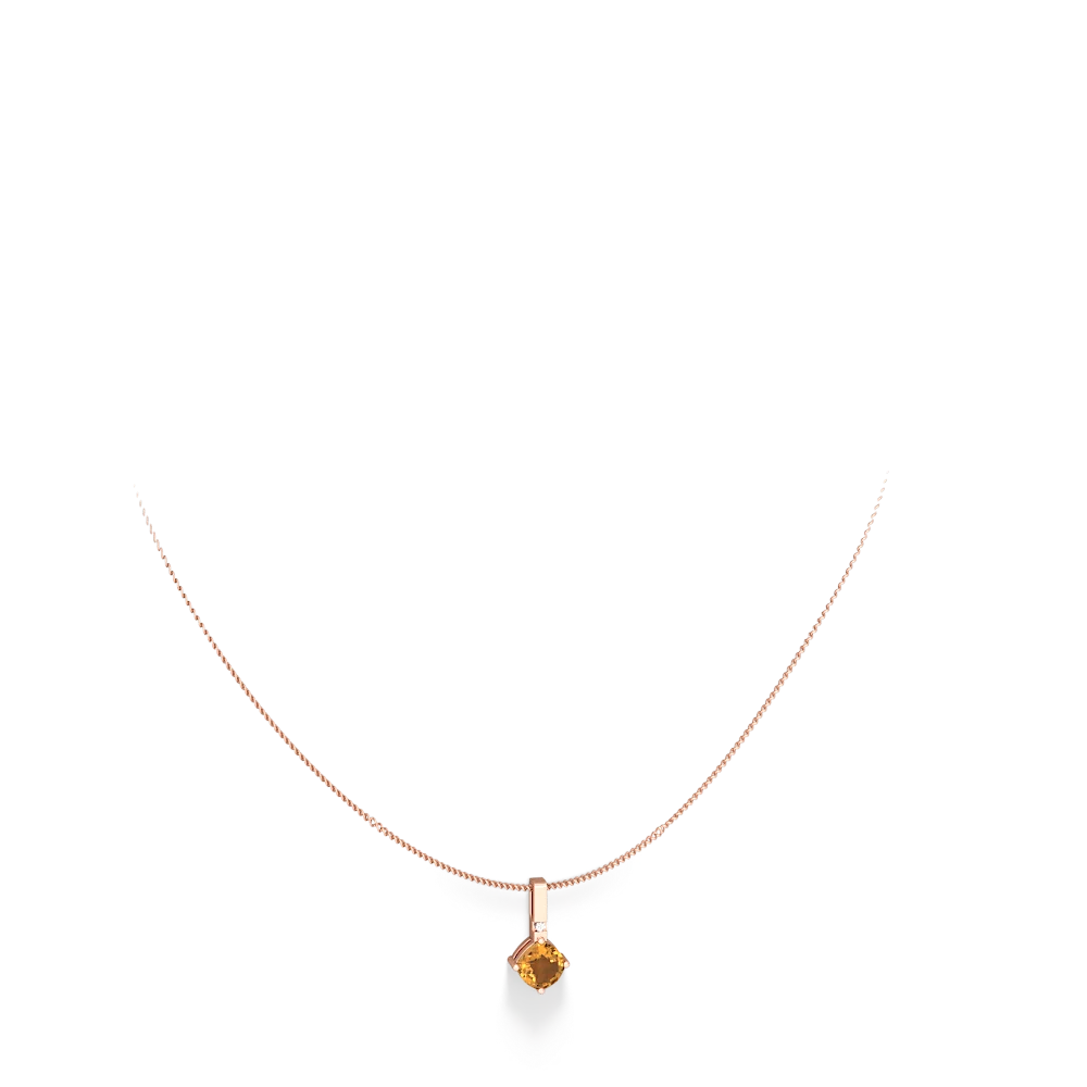 Citrine Simply Elegant 14K Rose Gold pendant P2489