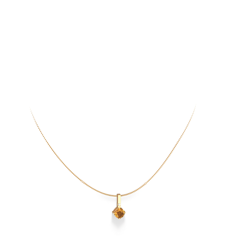 Citrine Simply Elegant 14K Yellow Gold pendant P2489