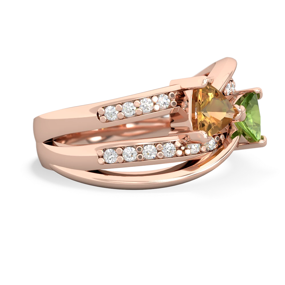 Citrine Bowtie 14K Rose Gold ring R2360