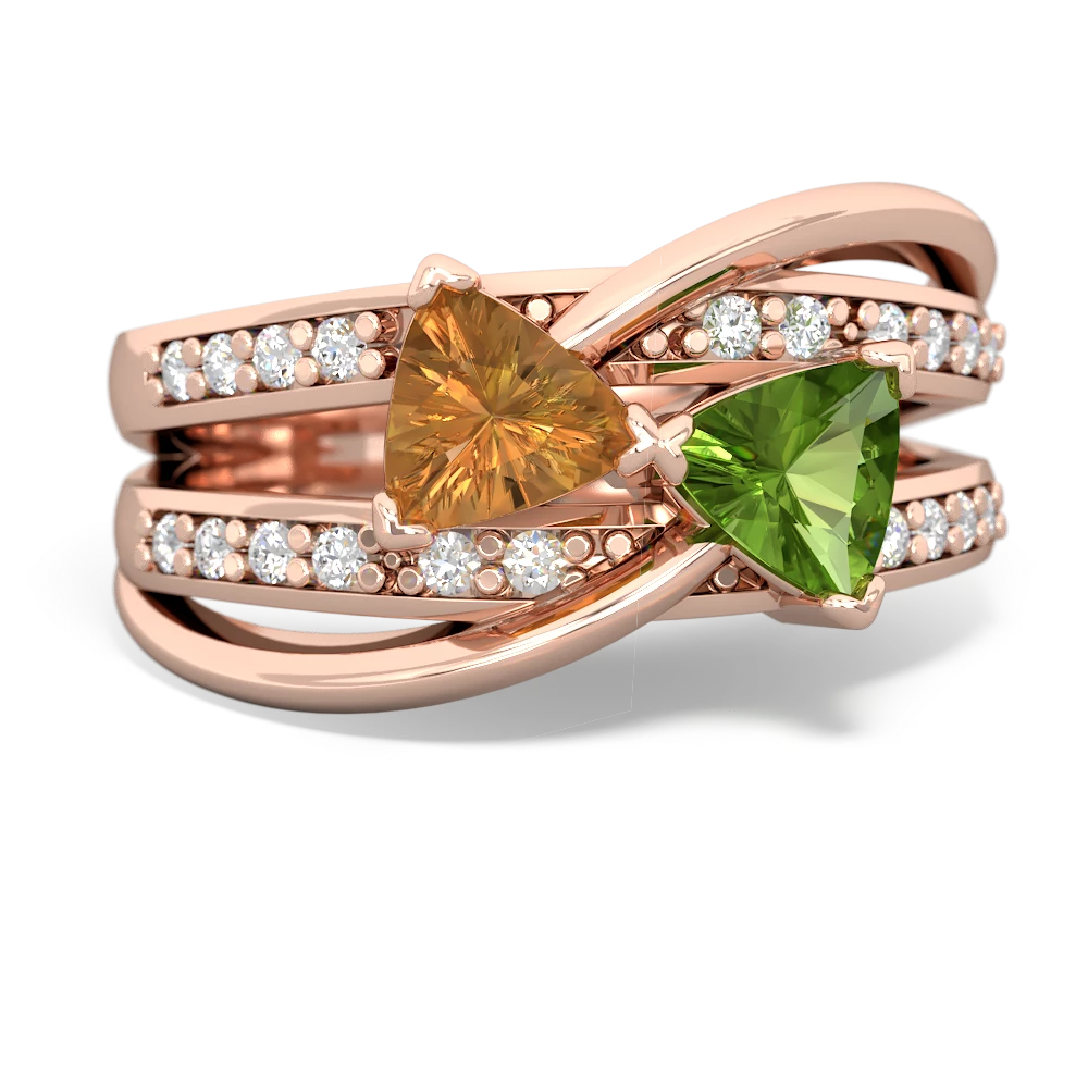 Citrine Bowtie 14K Rose Gold ring R2360