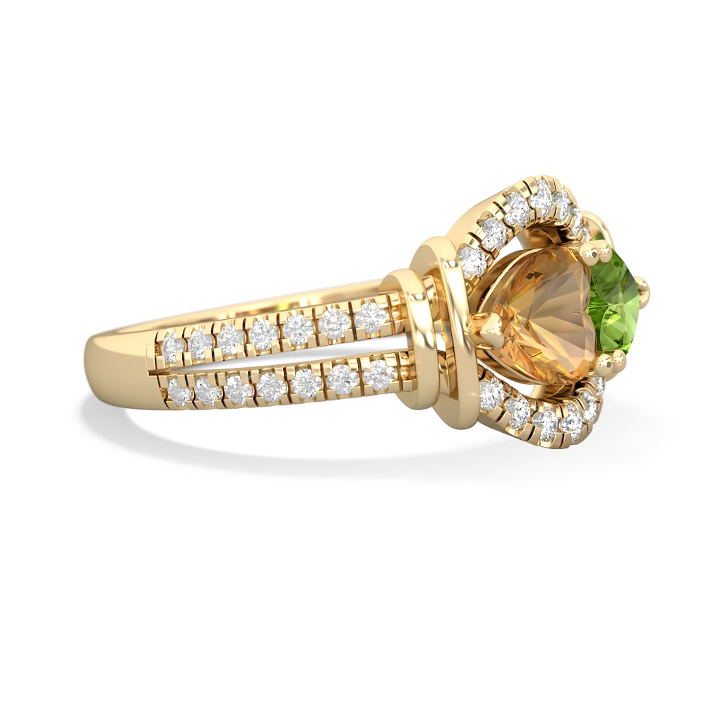 Citrine Art-Deco Keepsake 14K Yellow Gold ring R5630