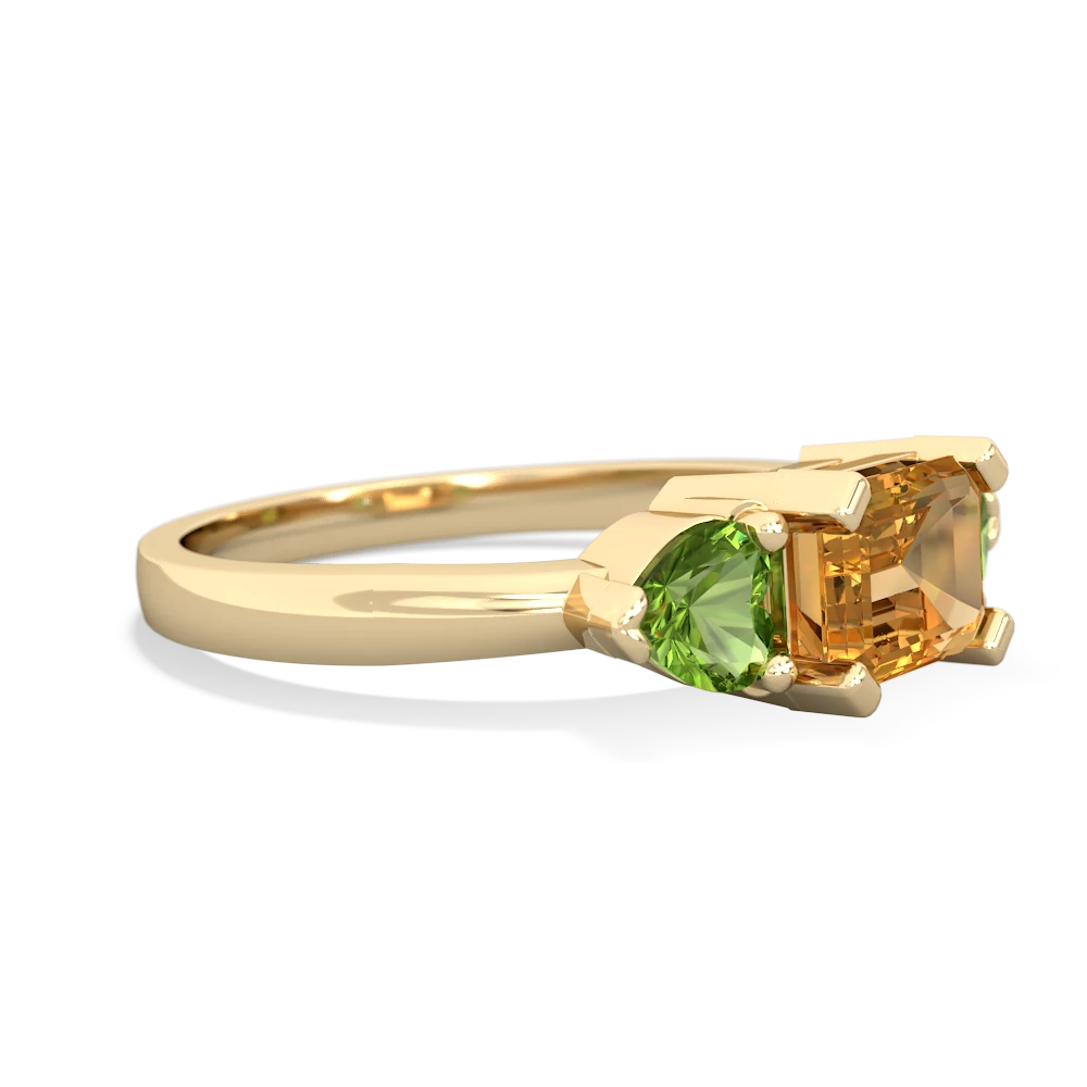 Citrine Three Stone 14K Yellow Gold ring R5235