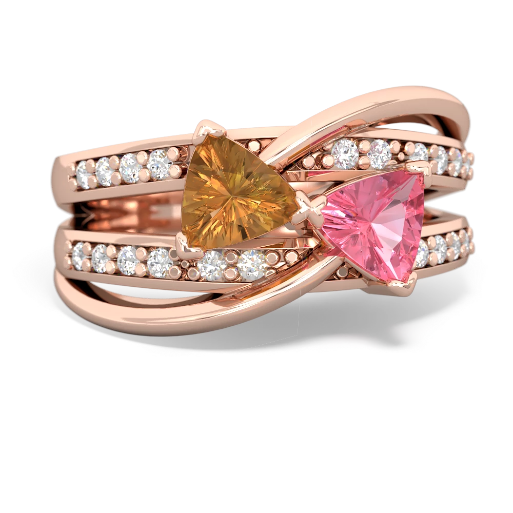 Citrine Bowtie 14K Rose Gold ring R2360