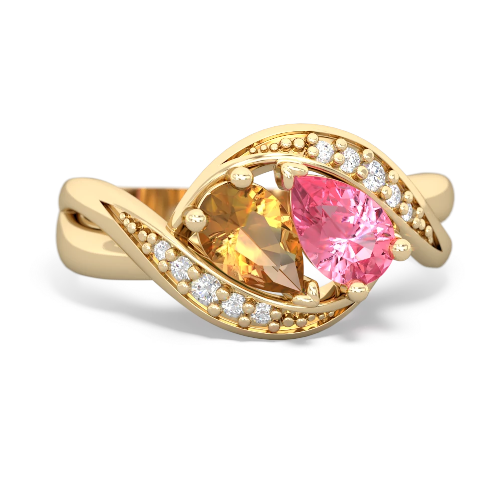 Citrine Summer Winds 14K Yellow Gold ring R5342