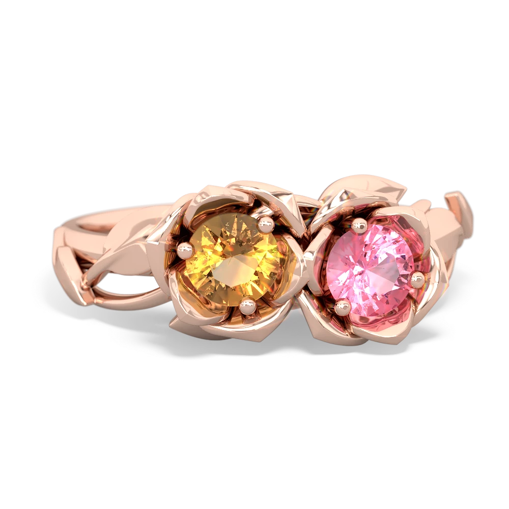 Citrine Rose Garden 14K Rose Gold ring R5510