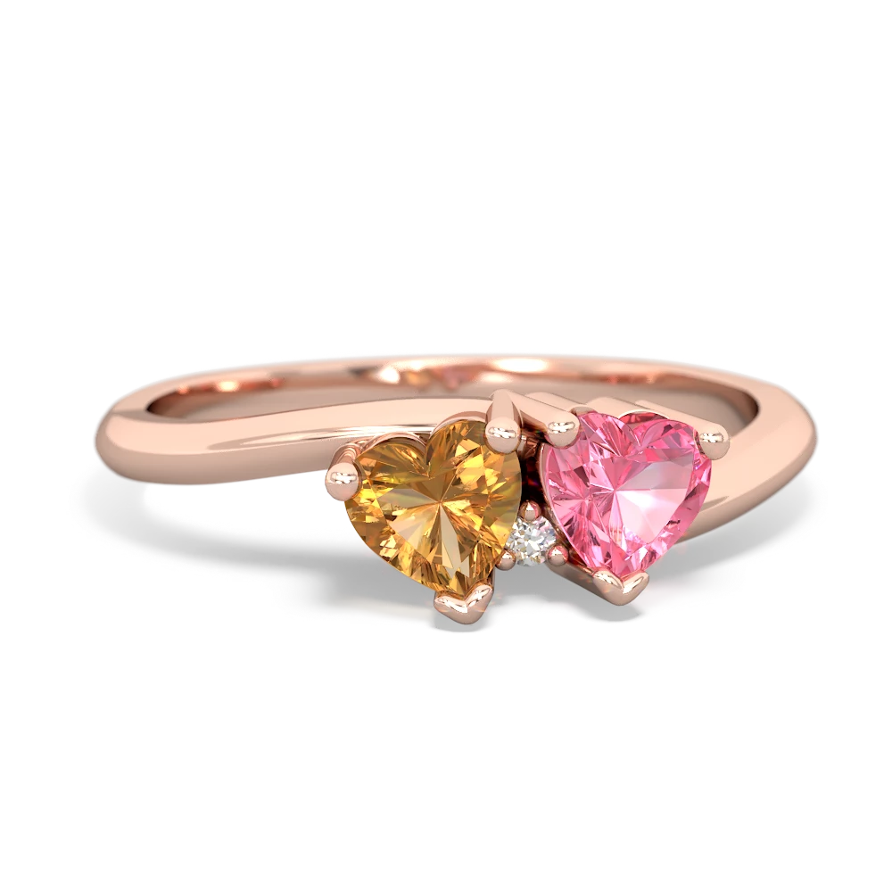 Citrine Sweethearts 14K Rose Gold ring R5260