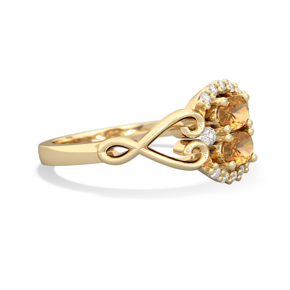 Citrine Love Nest 14K Yellow Gold ring R5860