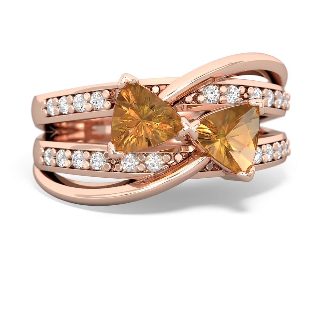 Citrine Bowtie 14K Rose Gold ring R2360