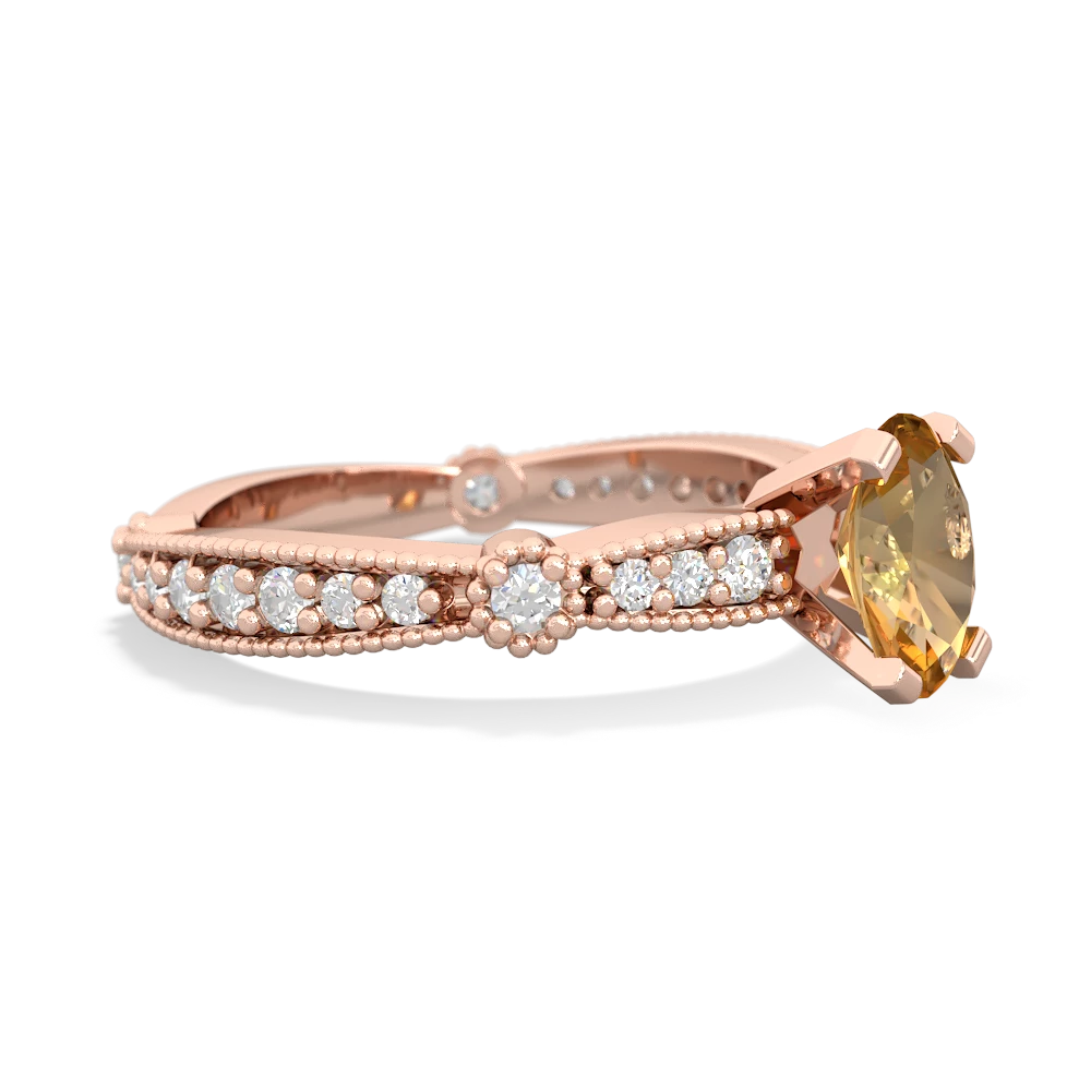 Citrine Sparkling Tiara 7X5mm Oval 14K Rose Gold ring R26297VL