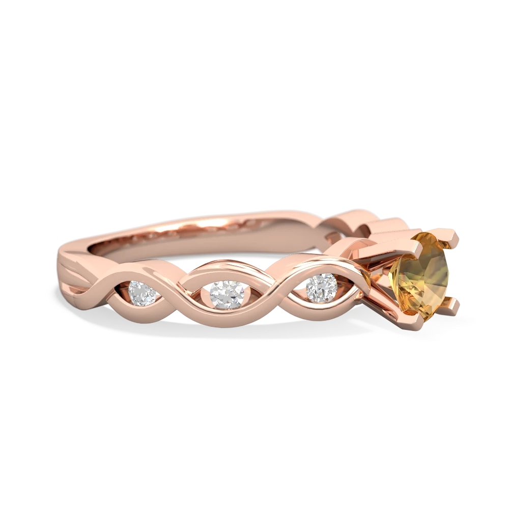 Citrine Infinity Engagement 14K Rose Gold ring R26315RD