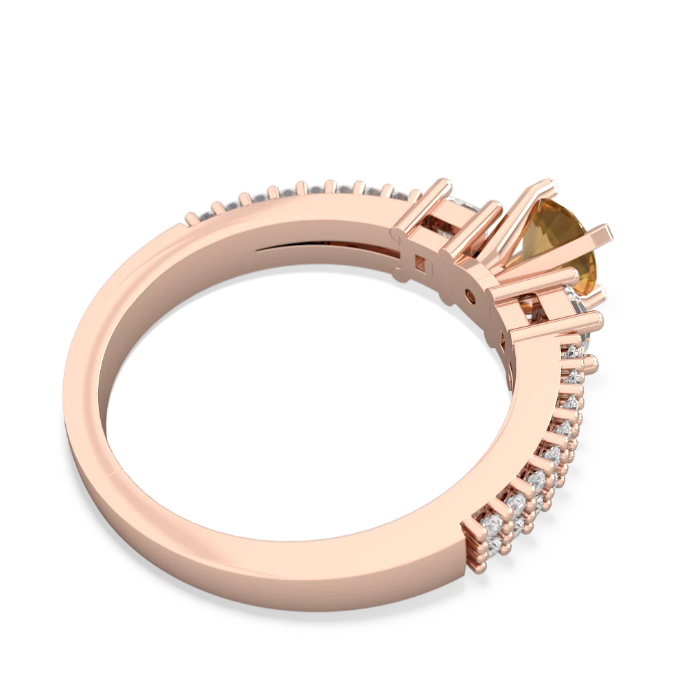 Citrine Engagement 14K Rose Gold ring R26435RD - front view