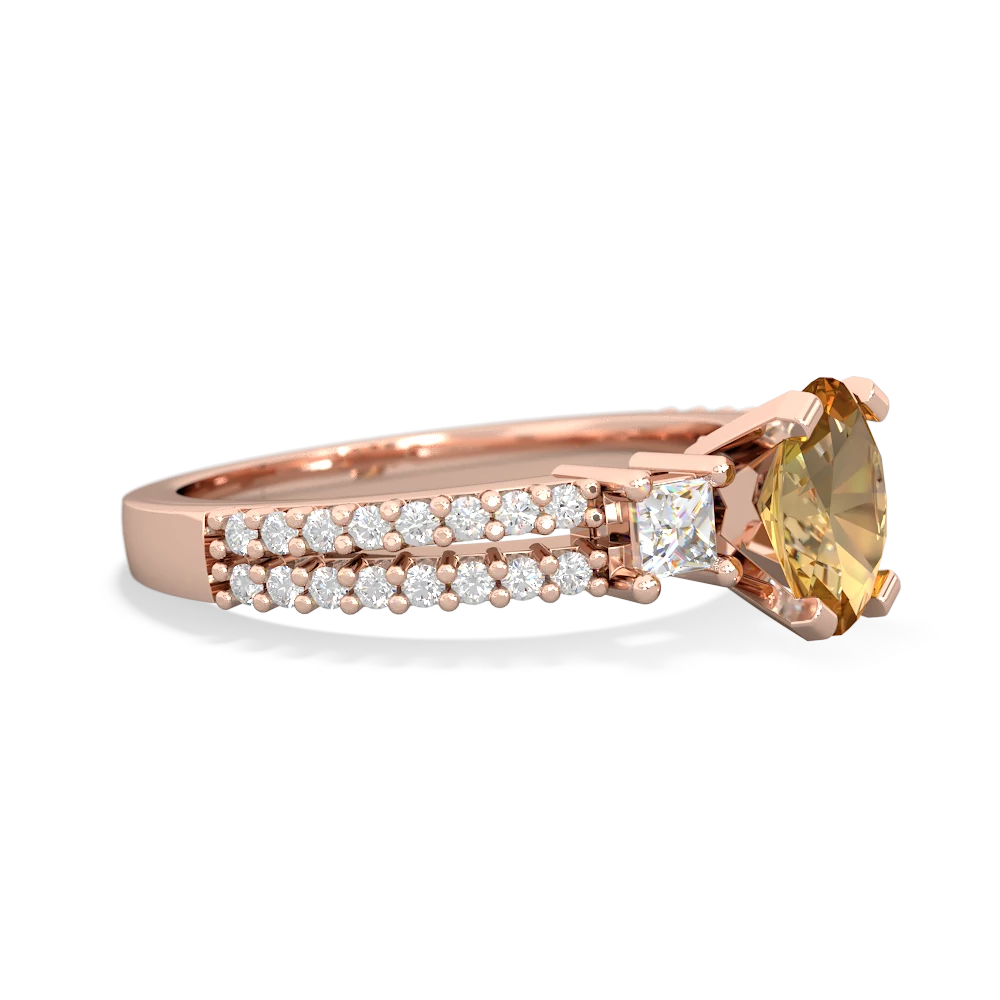 Citrine Classic 7X5mm Oval Engagement 14K Rose Gold ring R26437VL