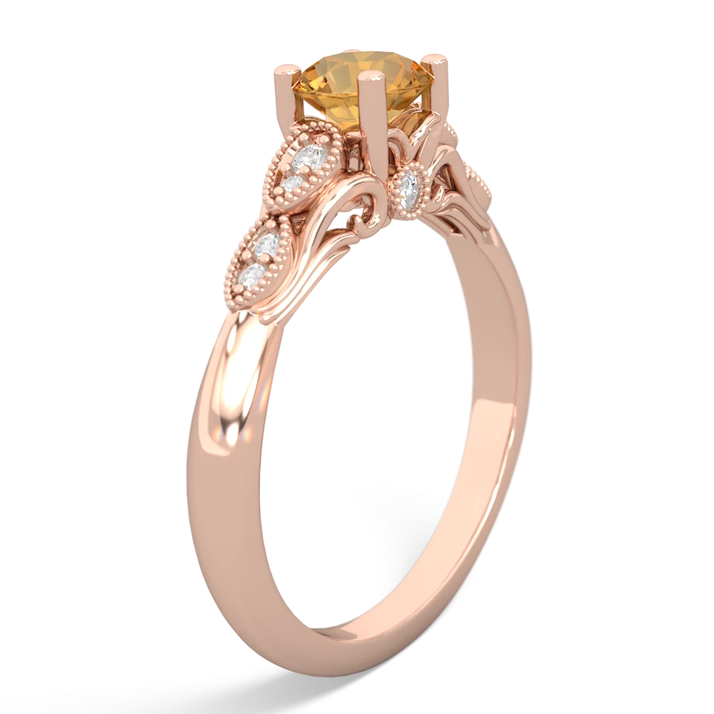 Citrine Antique Elegance 14K Rose Gold ring R3100