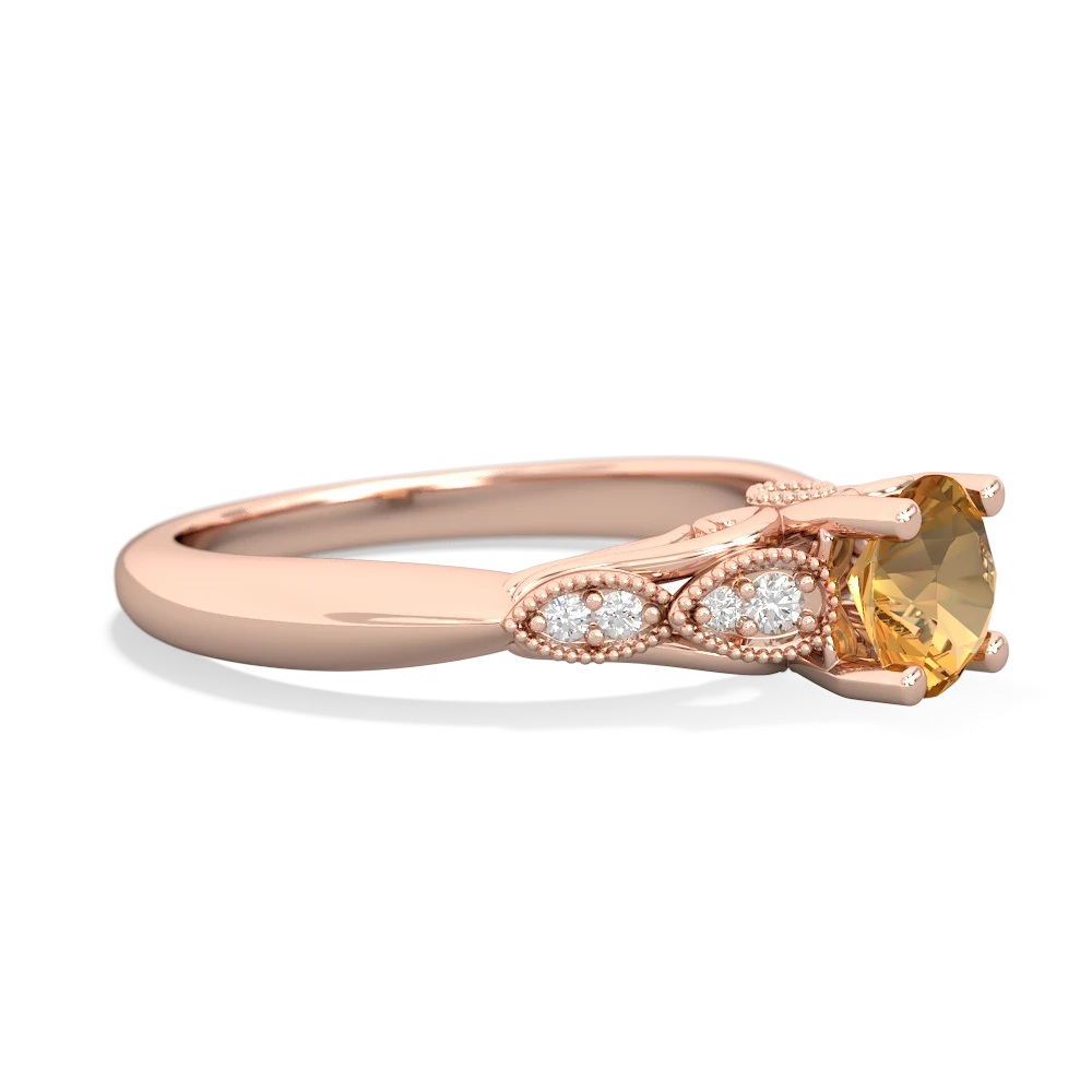 Citrine Antique Elegance 14K Rose Gold ring R3100