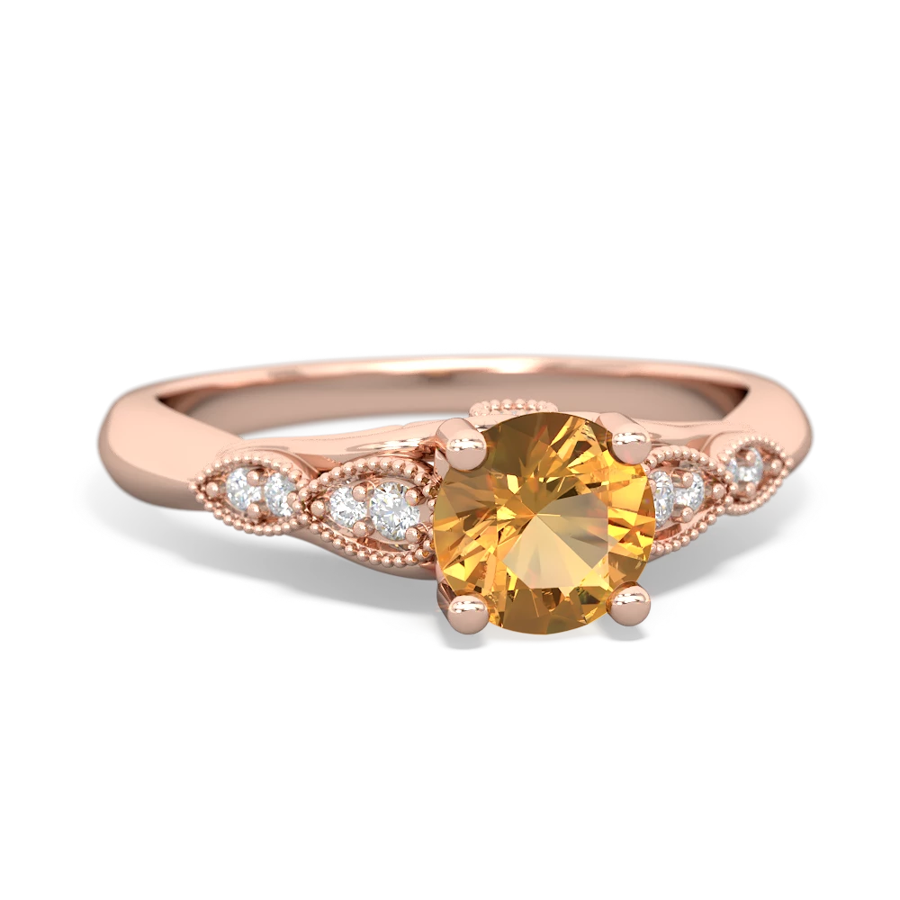 Citrine Antique Elegance 14K Rose Gold ring R3100