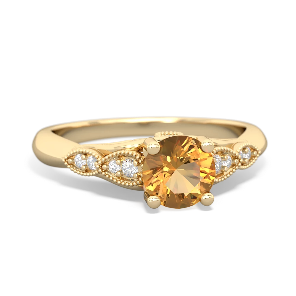 Citrine Antique Elegance 14K Yellow Gold ring R3100