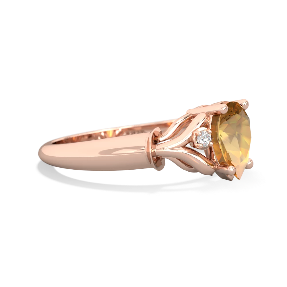Citrine Precious Pear 14K Rose Gold ring R0826