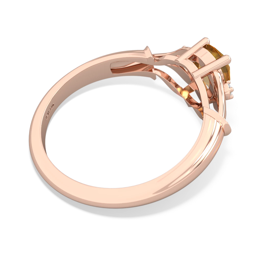 Citrine Precious Pear 14K Rose Gold ring R0826