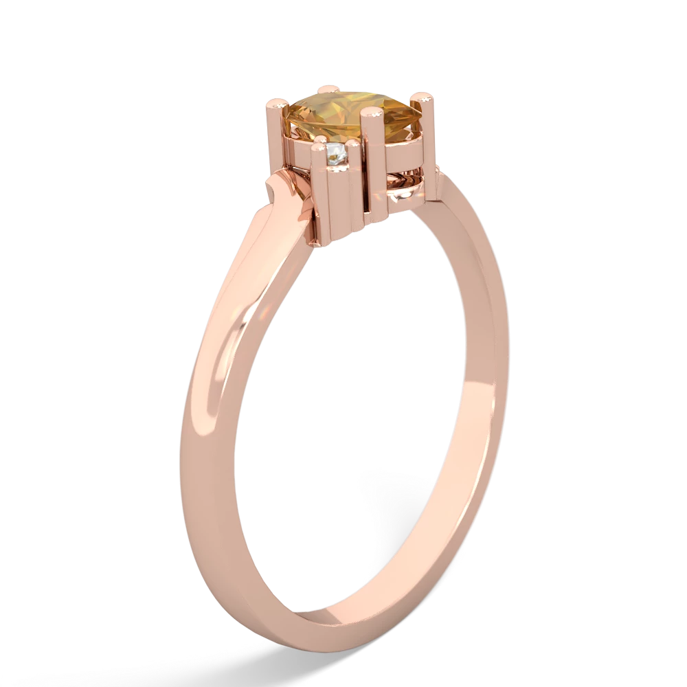 Citrine Elegant Swirl 14K Rose Gold ring R2173