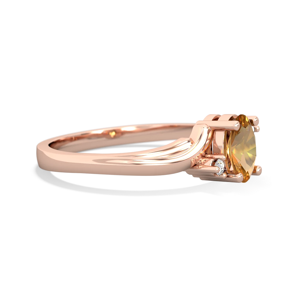 Citrine Elegant Swirl 14K Rose Gold ring R2173