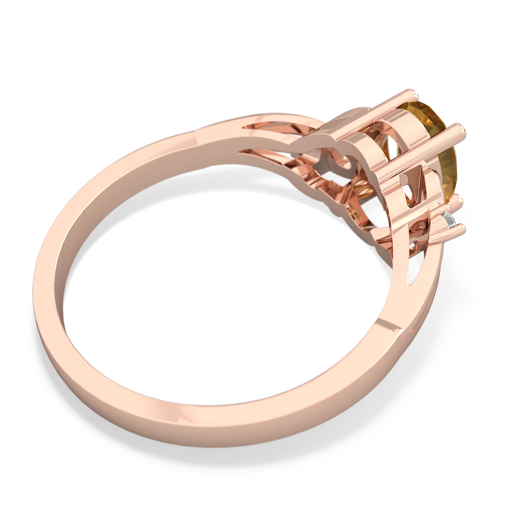 Citrine Swirls 14K Rose Gold ring R2347