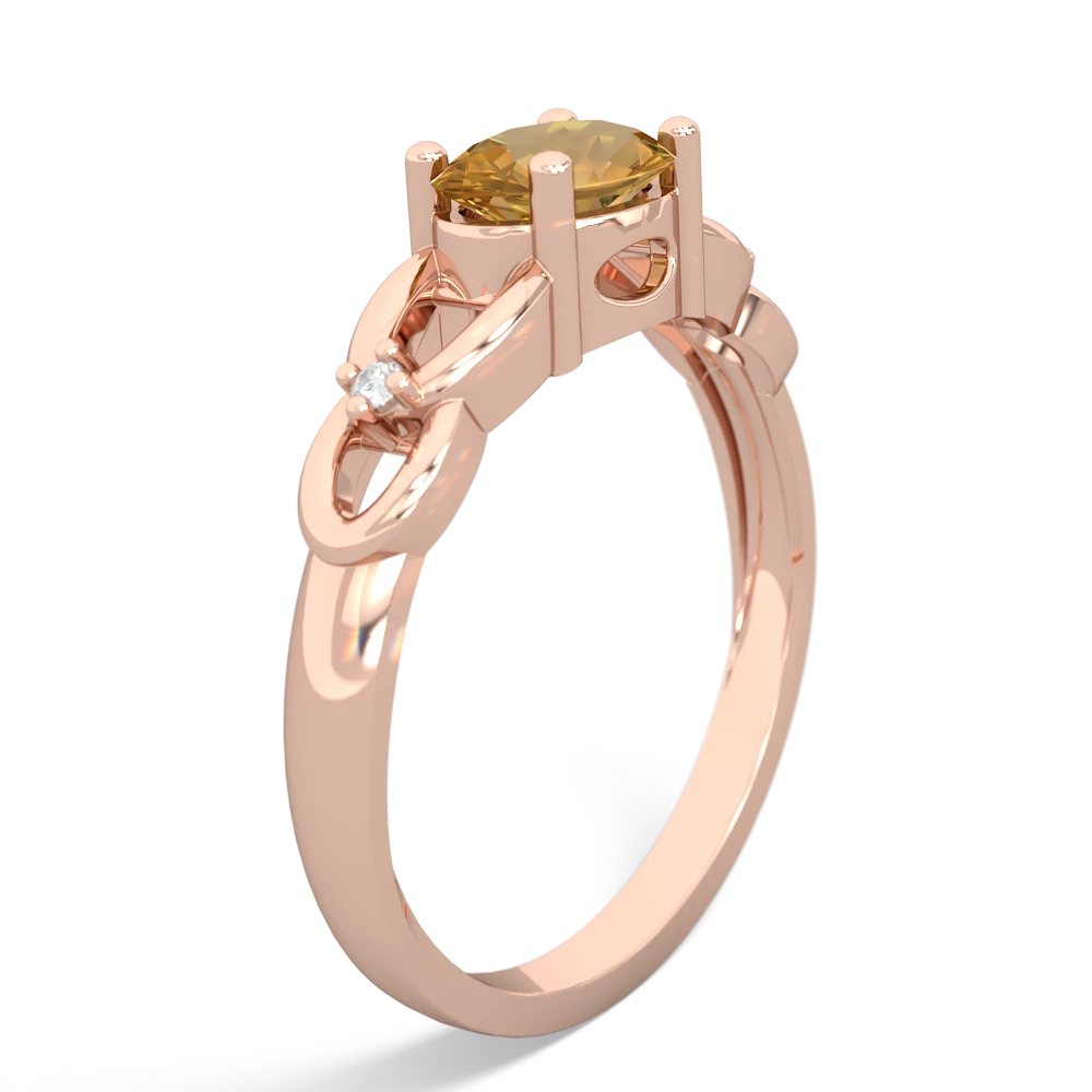 Citrine Links 14K Rose Gold ring R4032