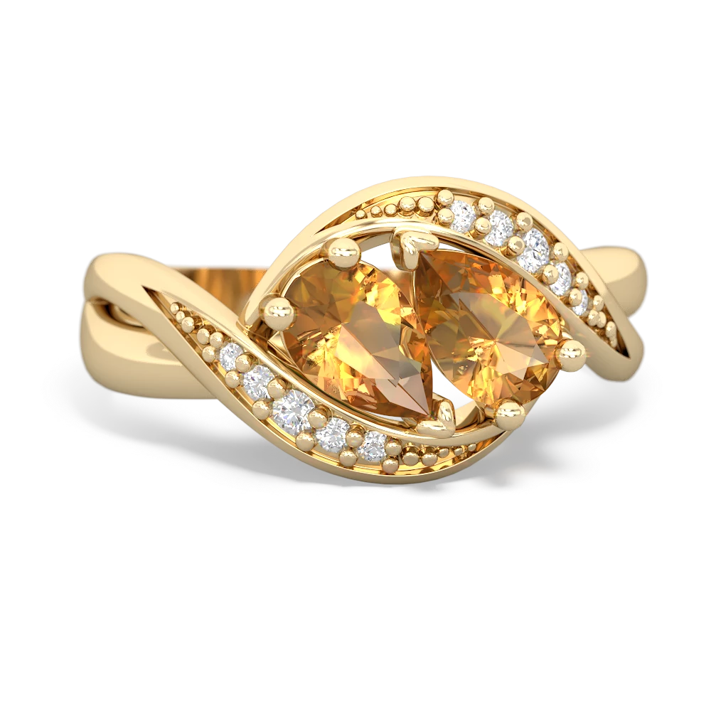 Citrine Summer Winds 14K Yellow Gold ring R5342