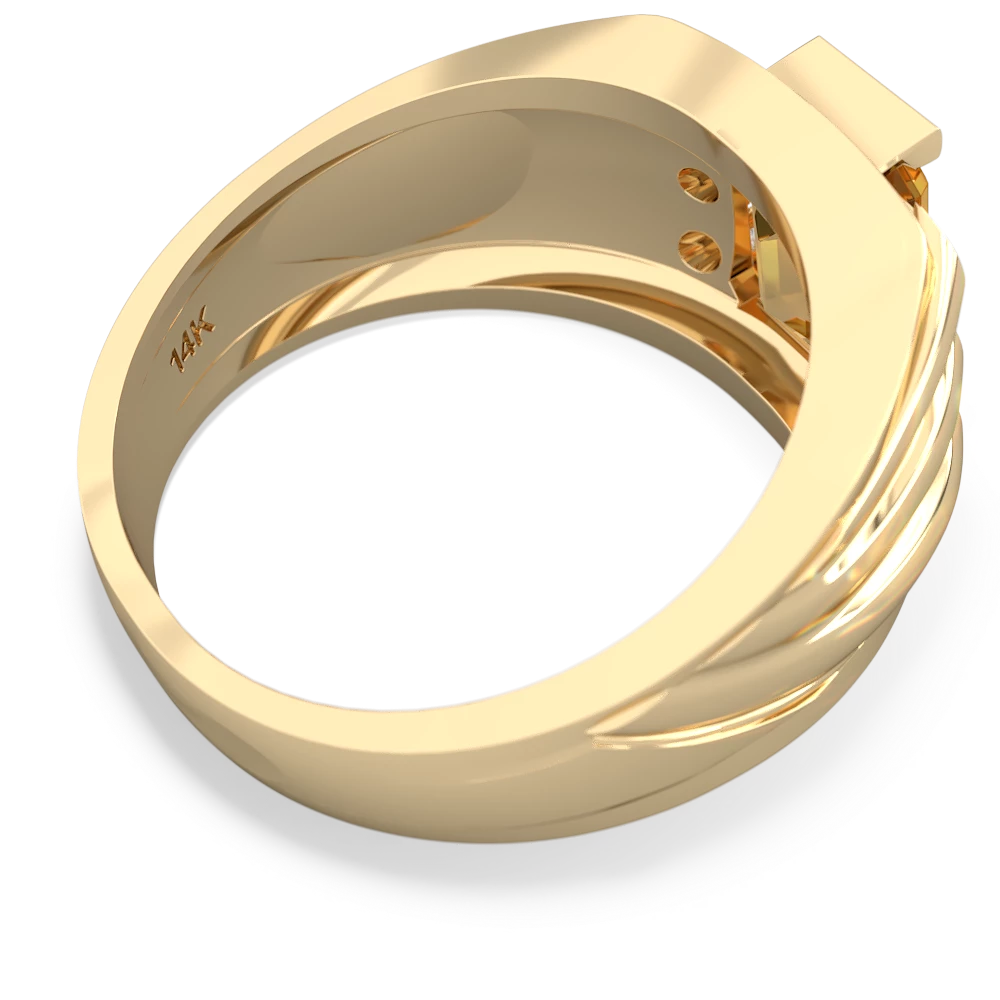 Citrine Men's 14K Yellow Gold ring R1835 - front view