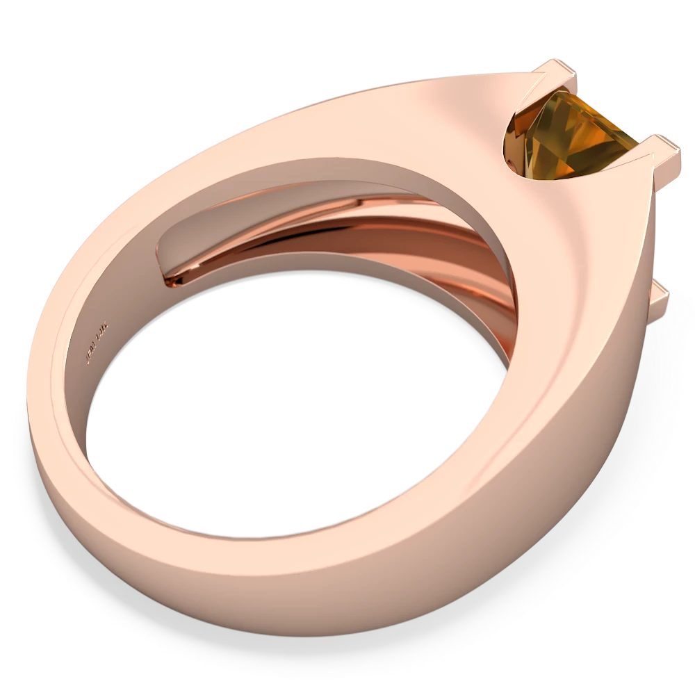 Citrine Men's 14K Rose Gold ring R1836 - front view