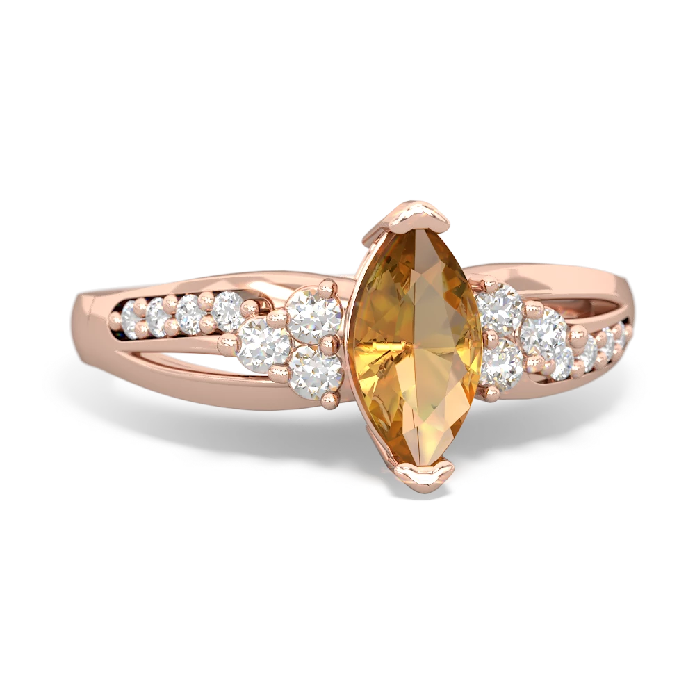 Citrine Royal Marquise 14K Rose Gold ring R2343