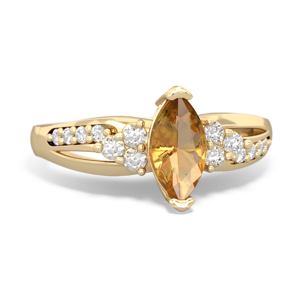 Citrine Royal Marquise 14K Yellow Gold ring R2343