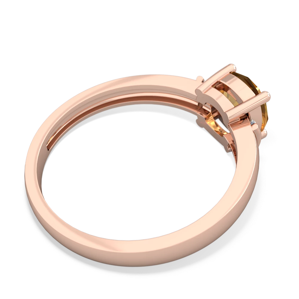 Citrine Simply Elegant Cushion 14K Rose Gold ring R2489