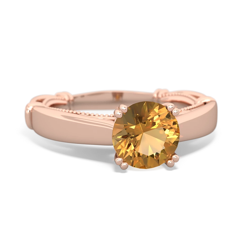 Citrine Renaissance 14K Rose Gold ring R27806RD