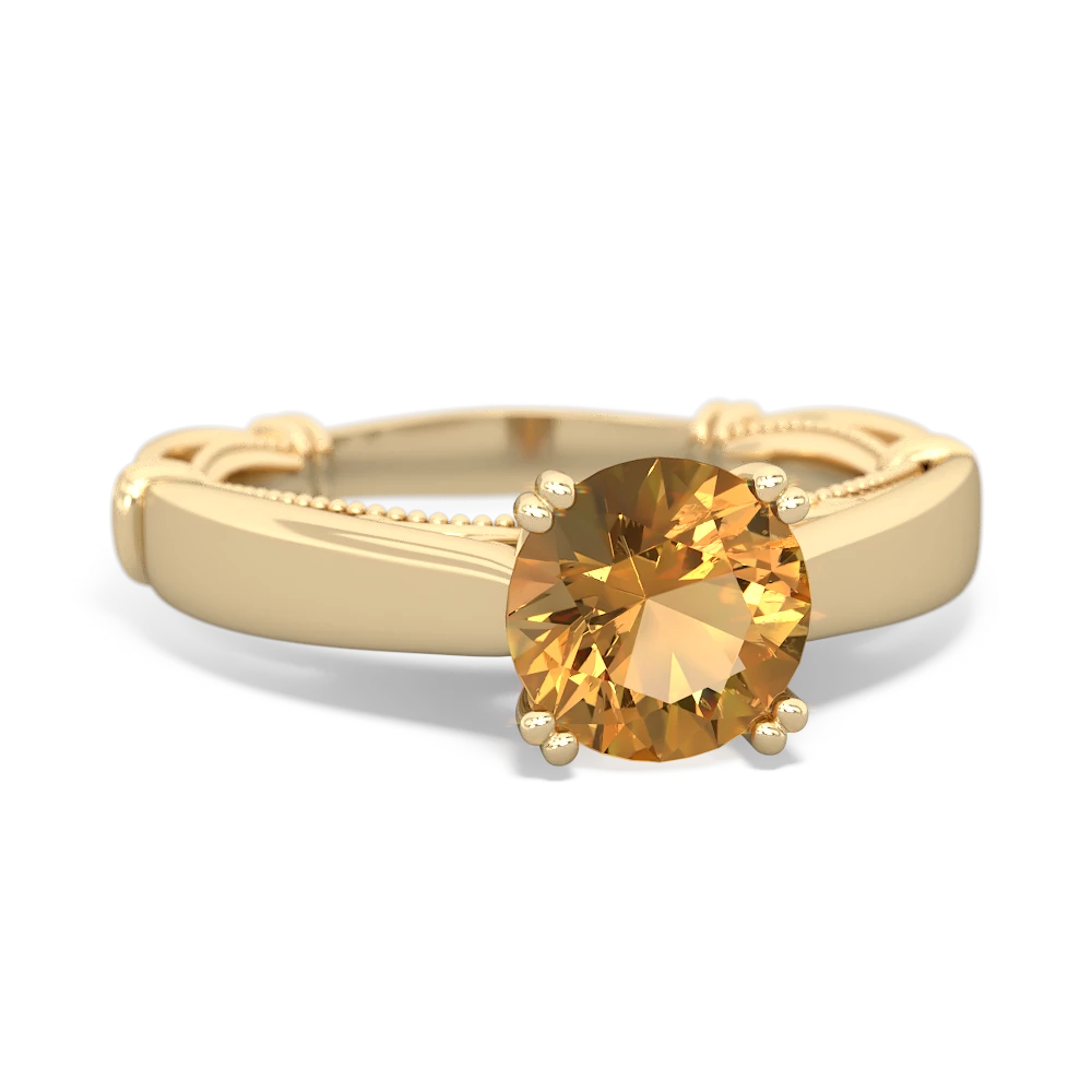 Citrine Renaissance 14K Yellow Gold ring R27806RD