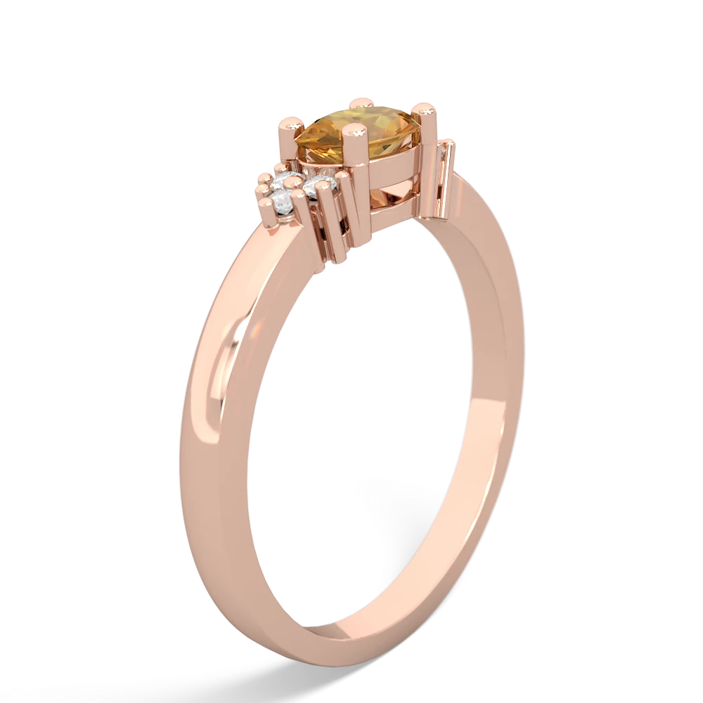 Citrine Simply Elegant East-West 14K Rose Gold ring R2480