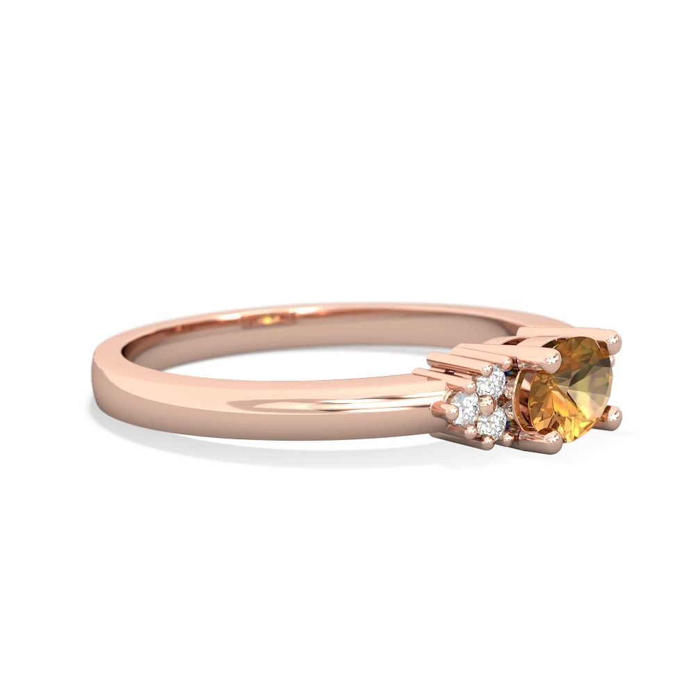 Citrine Simply Elegant East-West 14K Rose Gold ring R2480