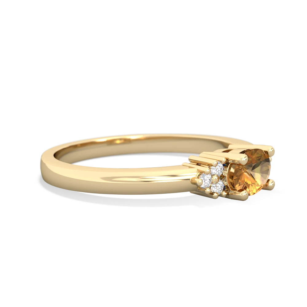 Citrine Simply Elegant East-West 14K Yellow Gold ring R2480