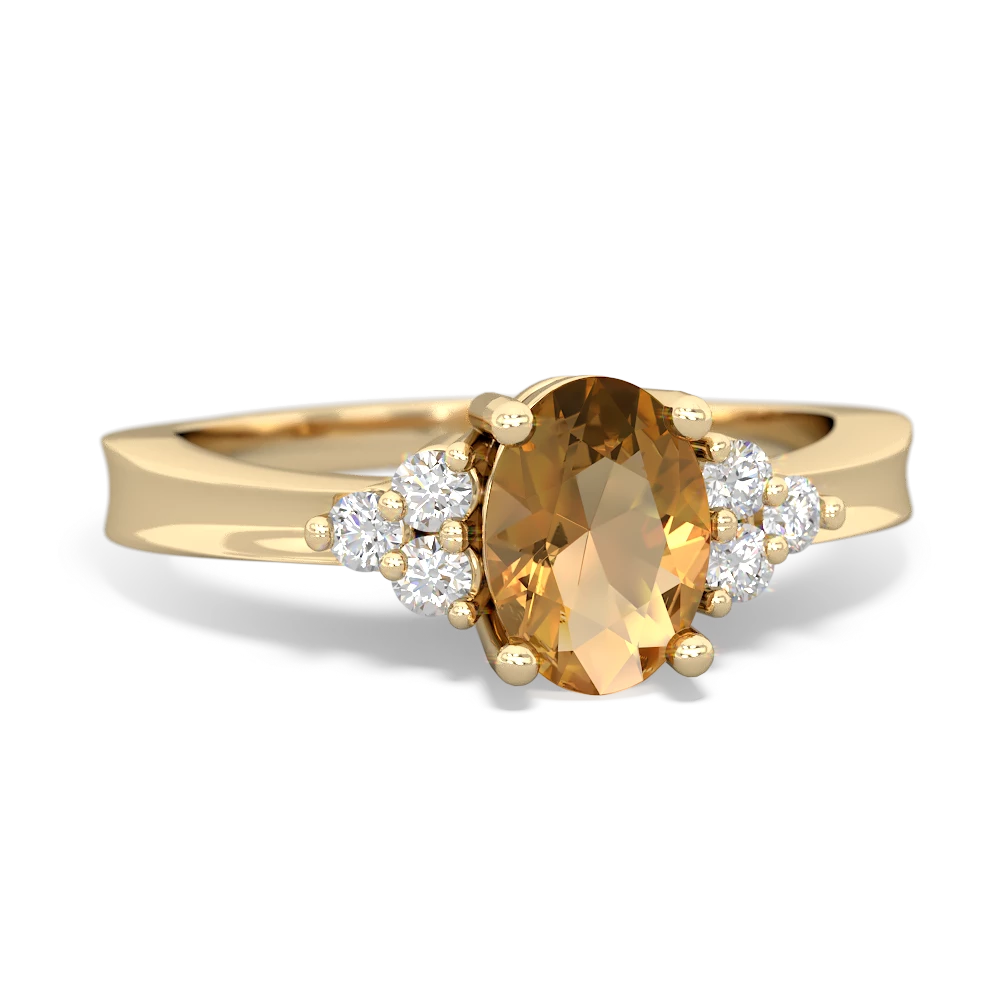 Citrine Simply Elegant 14K Yellow Gold ring R2113