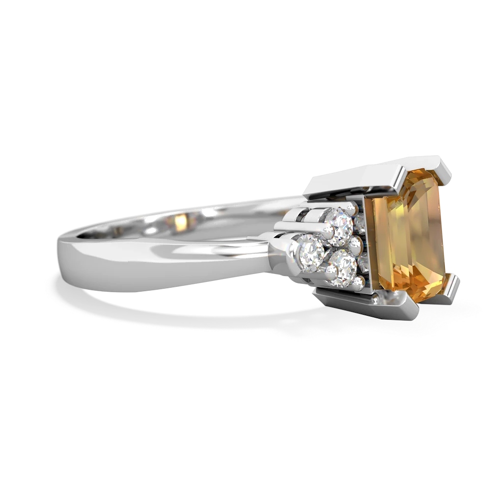 Citrine Timeless Classic 14K White Gold ring R2591