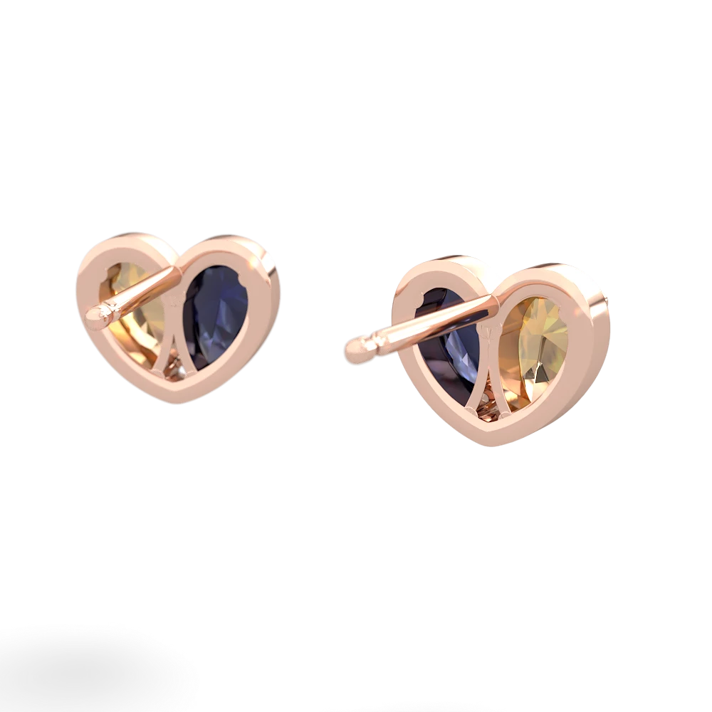 Citrine 'Our Heart' 14K Rose Gold earrings E5072