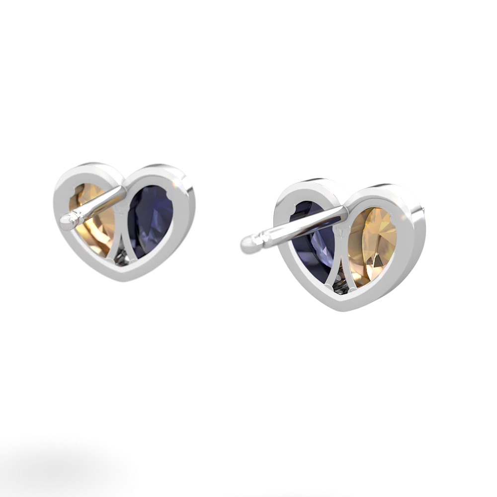 Citrine 'Our Heart' 14K White Gold earrings E5072