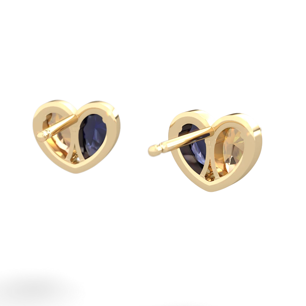 Citrine 'Our Heart' 14K Yellow Gold earrings E5072