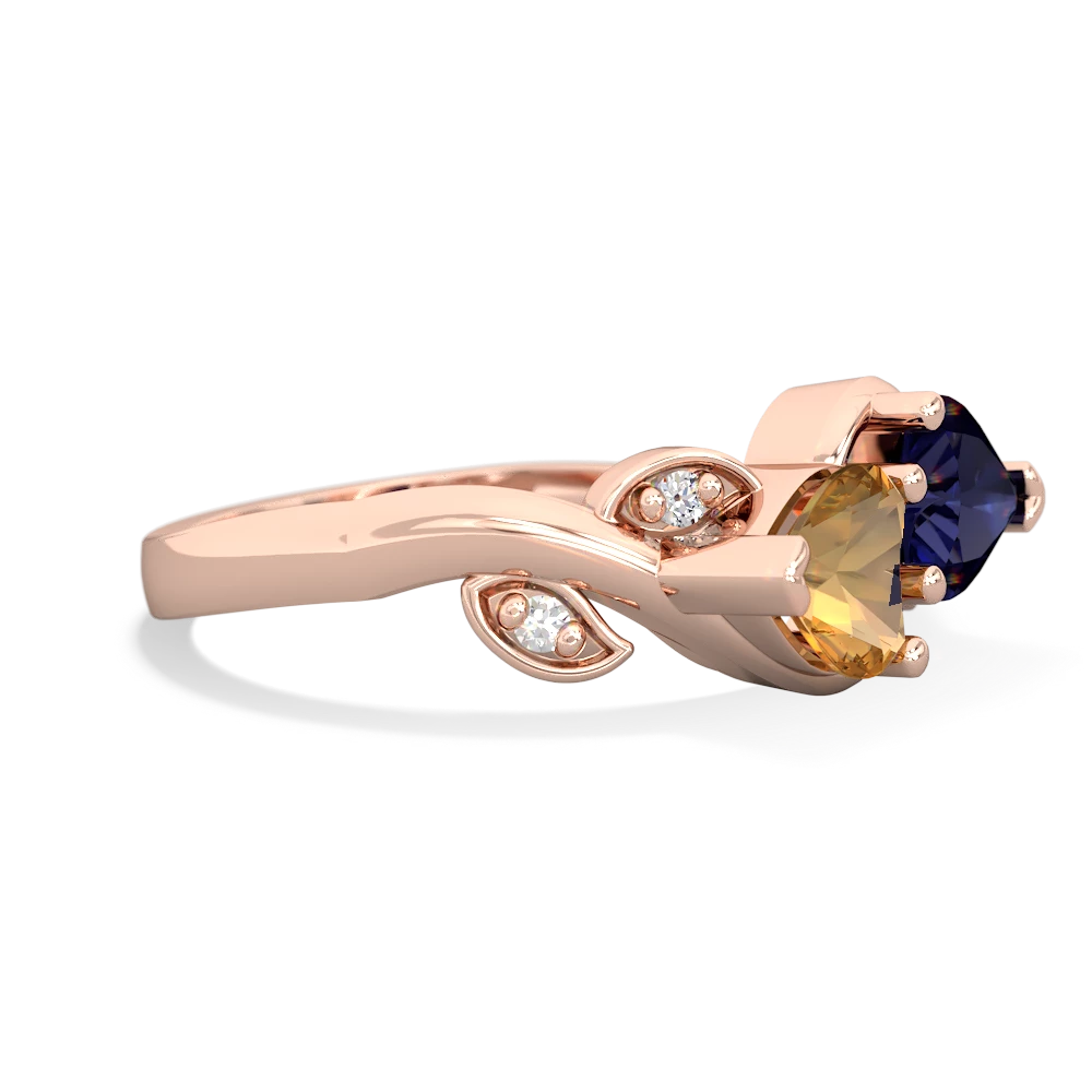 Citrine Floral Elegance 14K Rose Gold ring R5790