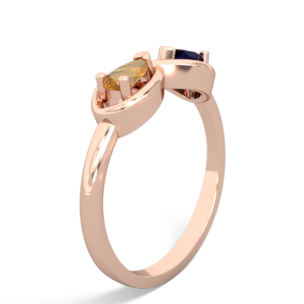 Citrine Infinity 14K Rose Gold ring R5050