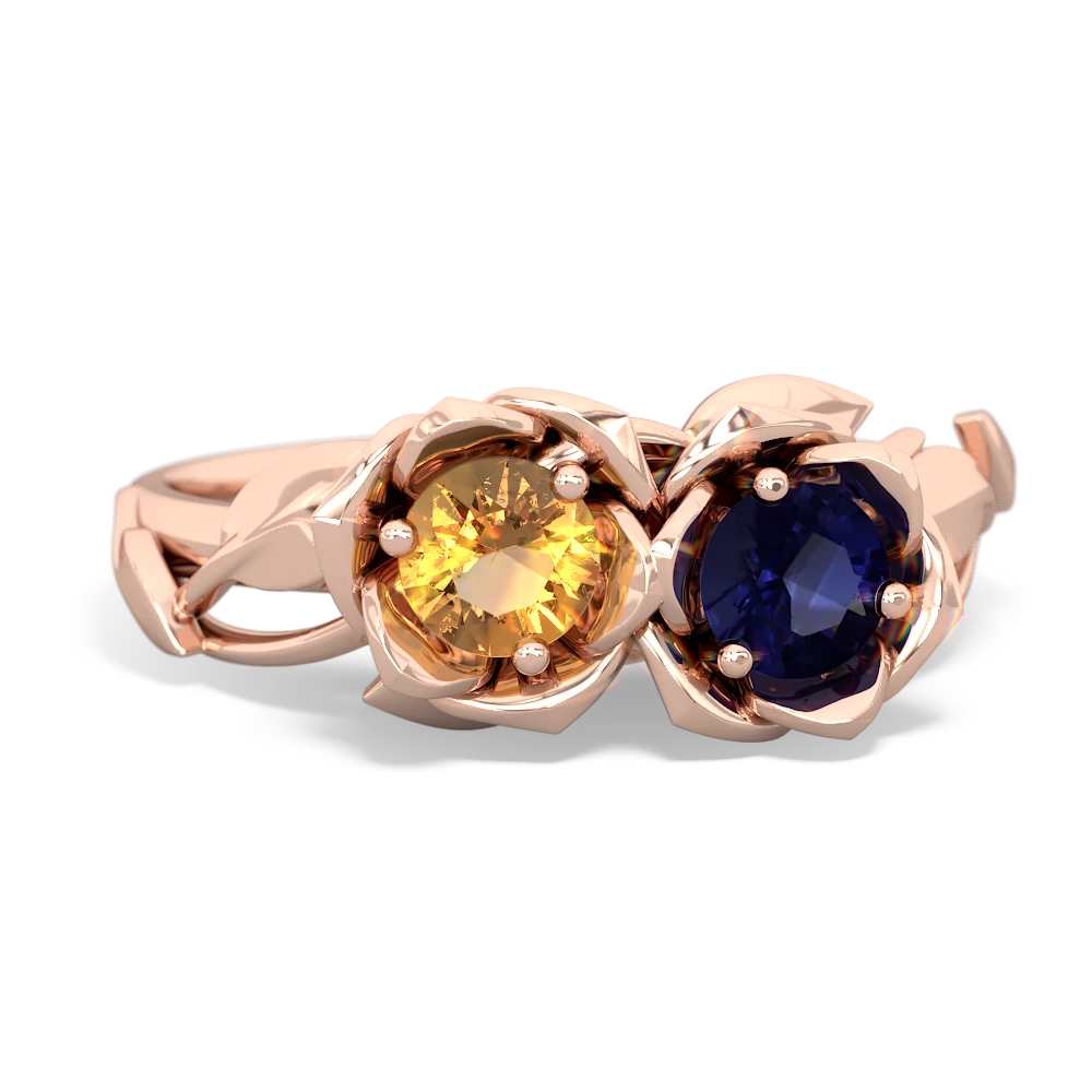 Citrine Rose Garden 14K Rose Gold ring R5510