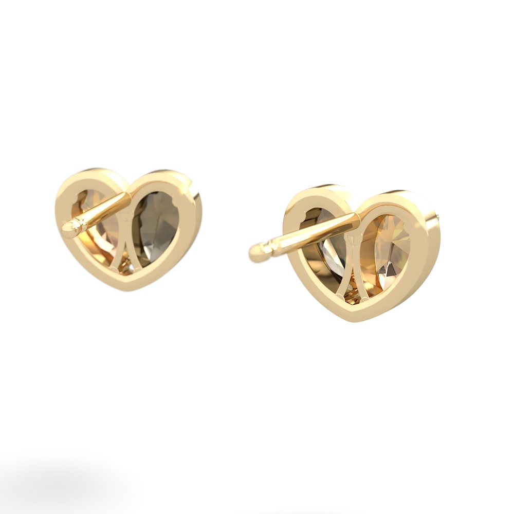 Citrine 'Our Heart' 14K Yellow Gold earrings E5072